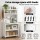 Artiss Kitchen Storage Cabinet 80x40x164cm White Pegboard Shelves Flip Doors 75kg Top Capacity 164cm