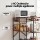 Artiss 3-Tier Kitchen Rack 90CM with 2 Power Outlets Microwave Storage Shelf Metal Frame PB Board 6 Hooks