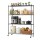 Artiss 4-Tier Metal Kitchen Rack 152x45x187cm Black Heavy-Duty Shelving with Wheels and Adjustable Feet