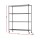 Artiss 4-Tier Metal Kitchen Rack 152x45x187cm Black Heavy-Duty Shelving with Wheels and Adjustable Feet