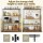 Artiss 4-Tier Metal Kitchen Rack 152x45x187cm Black Heavy-Duty Shelving with Wheels and Adjustable Feet