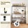 Artiss 4-Tier Metal Kitchen Rack 152x45x187cm Black Heavy-Duty Shelving with Wheels and Adjustable Feet