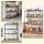 Artiss 4-Tier Metal Kitchen Rack 152x45x187cm Black Heavy-Duty Shelving with Wheels and Adjustable Feet