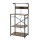 Artiss 4-Tier Kitchen Rack with 2 Power Outlets and 6 Hooks Microwave Storage Shelf Black Brown (130cm)