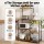 Artiss 4-Tier Kitchen Rack with Pull Out Basket 6 Hooks Microwave Shelf Metal PB Board 90x39x134cm