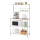Artiss 4-Tier Metal Kitchen Rack 90x34x151cm Silver Heavy Duty Microwave Shelf Organiser with 40kg per shelf capacity