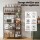 Artiss 96cm x 170cm Kitchen Rack with 2 Power Outlets 12 Hooks Pull Out Basket Microwave Shelf Black Brown