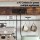 Artiss 96cm x 170cm Kitchen Rack with 2 Power Outlets 12 Hooks Pull Out Basket Microwave Shelf Black Brown