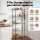 Artiss 5-Tier Metal Kitchen Rack Shelving Unit 55x30x150cm Adjustable Heavy Duty Storage Shelf Black for Pantry
