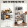 Artiss 5-Tier Metal Kitchen Rack Shelving Unit 55x30x150cm Adjustable Heavy Duty Storage Shelf Black for Pantry