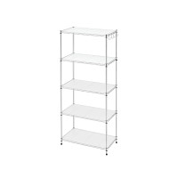 Artiss 5-Tier Metal Kitchen Shelf 60x35x150cm Silver Adjustable Storage Shelving Unit 50kg Per Tier