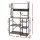 Artiss 5-Tier Kitchen Rack 90x40x153cm with 2 Power Outlets Reinforced Metal Frame PB Shelves (Black)