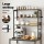 Artiss 6-Tier Kitchen Rack Microwave Storage Shelf 80cm x 167cm Black Brown Heavy Duty Shelving Unit