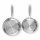 5-Star Chef Stainless Steel Frying Pan Set - Uncoated Twin Pack 25cm & 30cm, Silver, Tri-Ply, Induction Safe