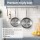 5-Star Chef Stainless Steel Frying Pan Set - Uncoated Twin Pack 25cm & 30cm, Silver, Tri-Ply, Induction Safe