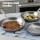 5-Star Chef Stainless Steel Frying Pan Set - Uncoated Twin Pack 25cm & 30cm, Silver, Tri-Ply, Induction Safe