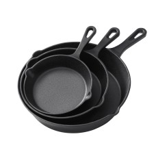 5-Star Chef Cast Iron Non-Stick Frying Pan Set 3PCS, 16/20/26cm, PFOA-Free, Double Pour Spouts, All Stov 5-Star Chef Cast Iron Non-Stick Frying Pan Set 3PCS, 16/20/26cm, PFOA-Free, Double Pour Spouts, All Stov