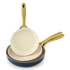 5-Star Chef 3PCS Ceramic Frying Pan Set – Non-Stick, Cast Aluminium, Multi-Colour, Stainless Steel Handles 5-Star Chef 3PCS Ceramic Frying Pan Set – Non-Stick, Cast Aluminium, Multi-Colour, Stainless Steel Handles