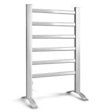 Devanti Freestanding Electric Heated Towel Rail – 6-Bar, Anti-Corrosion Aluminium, Quick Heat, Energy Efficient, 100W