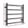 Devanti Electric Heated Towel Rail 5 Bars Wall Mounted Black Powder Coated Steel Clothes Dryer Warmer
