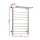 Devanti Electric Heated Towel Rail 14 Bars Wall Mounted Stainless Steel Clothes Dryer Warmer 130W with Mounting Kit