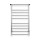 Devanti Electric Heated Towel Rail 14 Bars Wall Mounted Stainless Steel Clothes Dryer Warmer 130W with Mounting Kit