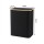 Artiss 2-Section 150L Laundry Basket Foldable with Removable Mesh Bags Bamboo Rim Black Upgraded Fibreglass Rods Upright