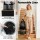 Artiss 2-Section 150L Laundry Basket Foldable with Removable Mesh Bags Bamboo Rim Black Upgraded Fibreglass Rods Upright