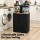 Artiss 2-Section 150L Laundry Basket Foldable with Removable Mesh Bags Bamboo Rim Black Upgraded Fibreglass Rods Upright