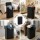 Artiss 60L Foldable Laundry Basket Black with Removable Mesh Bag Bamboo Rim and Fibreglass Support Rods