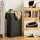 Artiss 60L Foldable Laundry Basket Black with Removable Mesh Bag Bamboo Rim and Fibreglass Support Rods