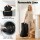 Artiss 60L Foldable Laundry Basket Black with Removable Mesh Bag Bamboo Rim and Fibreglass Support Rods