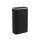Artiss 60L Foldable Laundry Basket Black with Removable Mesh Bag Bamboo Rim and Fibreglass Support Rods