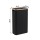 Artiss 60L Foldable Laundry Basket Black with Removable Mesh Bag Bamboo Rim and Fibreglass Support Rods