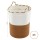 Artiss Woven Cotton Rope Laundry Basket 47L Foldable White Brown Built in Handles Lightweight Durable