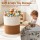Artiss Woven Cotton Rope Laundry Basket 47L Foldable White Brown Built in Handles Lightweight Durable