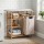 Artiss Bamboo Laundry Hamper with Ironing Board 38L Basket 3 Shelves Natural Light Grey All-in-One Utility