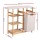 Artiss Bamboo Laundry Hamper with Ironing Board 38L Basket 3 Shelves Natural Light Grey All-in-One Utility