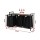 Artiss 135L 3-Section Laundry Basket Black Metal Frame Pull-Out Fabric Bags MDF Top Organiser Hamper