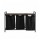 Artiss 135L 3-Section Laundry Basket Black Metal Frame Pull-Out Fabric Bags MDF Top Organiser Hamper