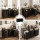 Artiss 135L 3-Section Laundry Basket Black Metal Frame Pull-Out Fabric Bags MDF Top Organiser Hamper