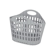 Artiss Large Foldable Laundry Basket Hamper, 49x36x39cm Grey Plastic, Ventilated, Lightweight, Easy Carry Handle