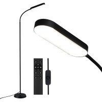 Artiss LED Floor Lamp with Remote Control, Adjustable 4 Colour Temperatures, 174cm Metal Gooseneck, Eye-Caring Lighting