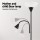 Artiss Floor Lamp Mother and Child Black Metal 180cm Adjustable Reading Light for Living Room, Bedroom, Office