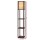 Artiss Vintage Brown Floor Lamp with 3-Tier MDF Shelf, LED Compatible, 160cm Tall, NC Lacquer Finish, Pull-String Switch