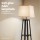Artiss 3-Tier Shelf Floor Lamp, 158cm, White, MDF & Fabric, Storage LED Stand for Bedroom, Living Room, E27 Compatible