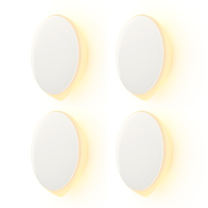 AIPOWER Rechargeable USB‑C Motion Sensor Night Light 4‑Pack Magnetic Mounts 3 Brightness Modes 120° Sensor