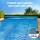 Aquabuddy 600 Micron Solar Pool Cover & Aluminium Roller Set, 9.5x5m Blanket, Adjustable to 5.55m Width, Blue