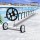 Aquabuddy Pool Cover Roller 5.5m Adjustable Aluminium Solar Blanket Reel Blue with Non-Slip Crank and Straps