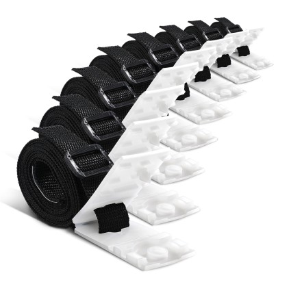Aqua Buddy Pool Cover Roller Attachment Kit - 8PCS Durable Nylon Straps & Clips for 10-24ft, UV Resistant, Easy Install